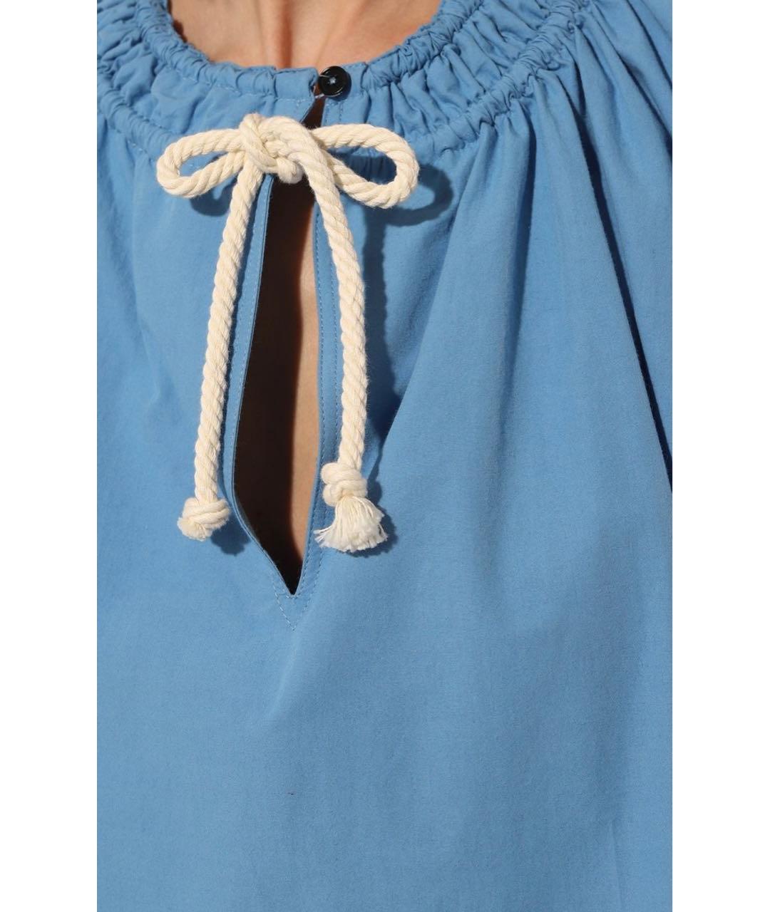 JIL SANDER Голубой хлопковый костюм с брюками, фото 4