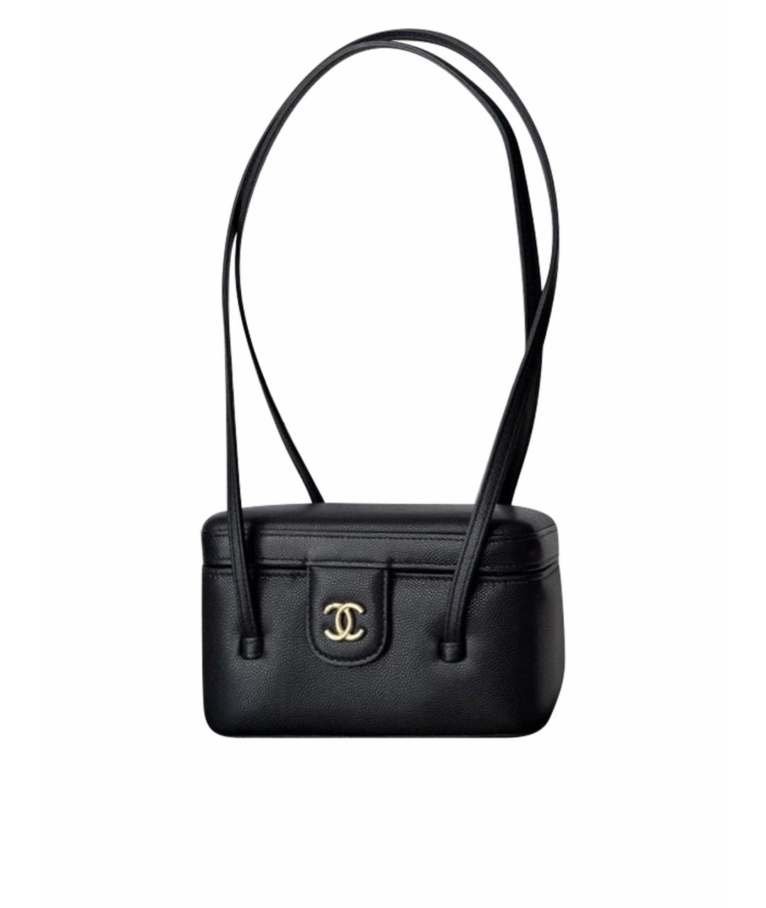 CHANEL Черная кожаная сумка тоут, фото 1