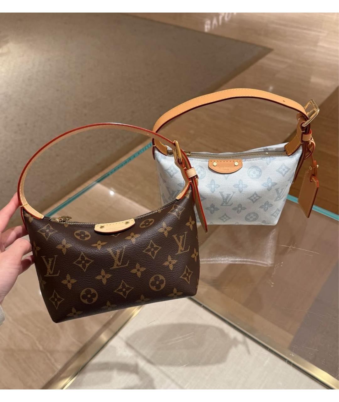 LOUIS VUITTON Коричневая сумка с короткими ручками, фото 2