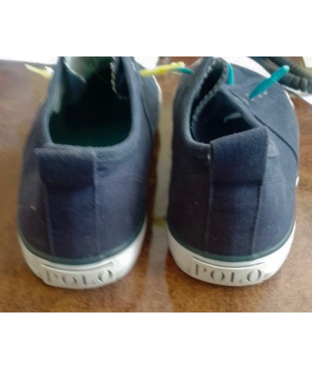 POLO RALPH LAUREN Темно-синие текстильные кеды, фото 3