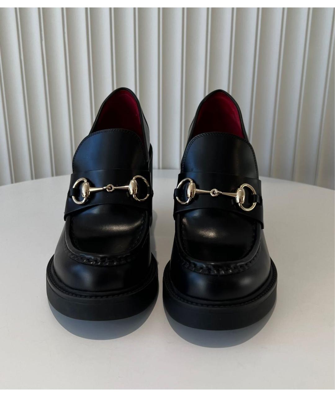 GUCCI Черные кожаные ботфорты, фото 3