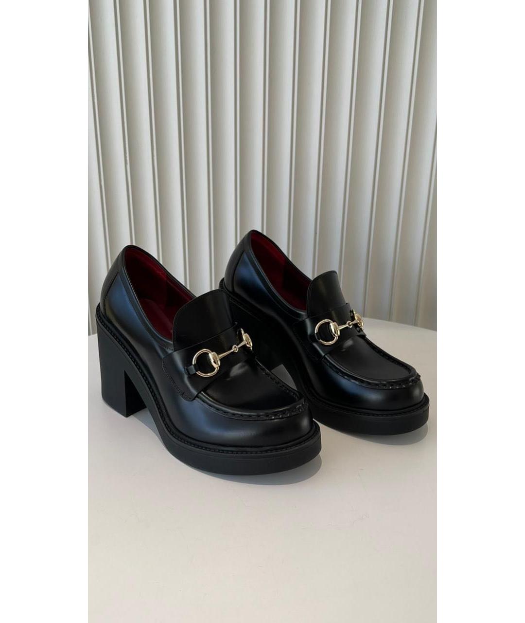 GUCCI Черные кожаные ботфорты, фото 2