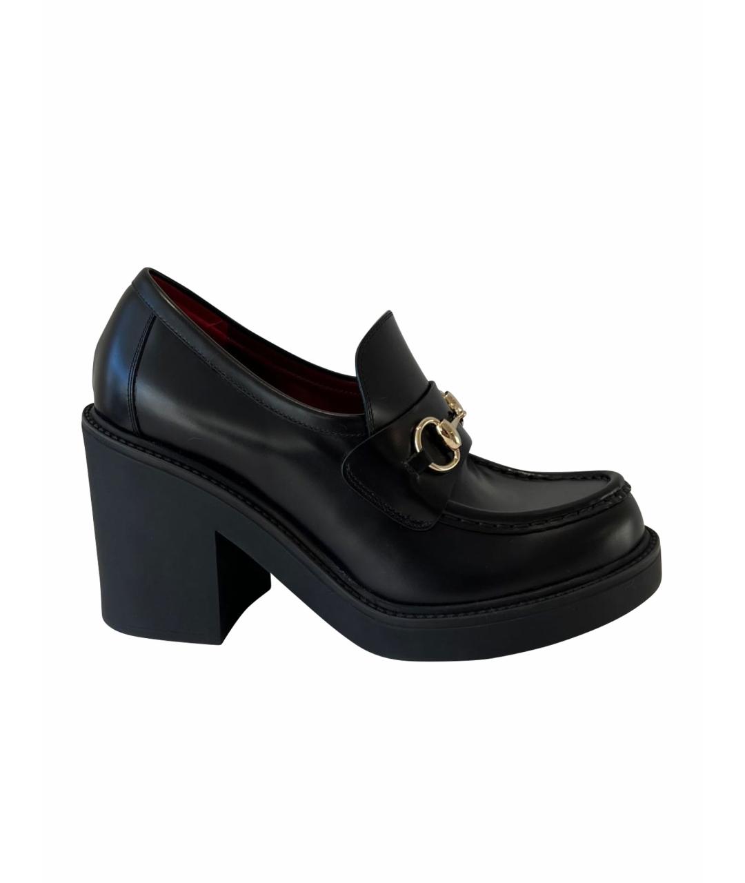 GUCCI Черные кожаные ботфорты, фото 9