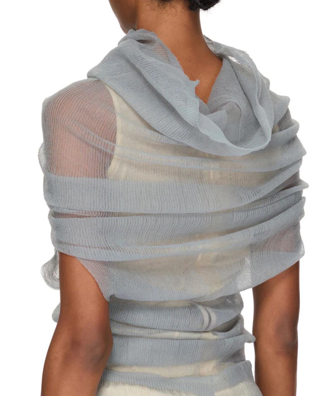 RICK OWENS Серая полиэстеровая блузы, фото 7