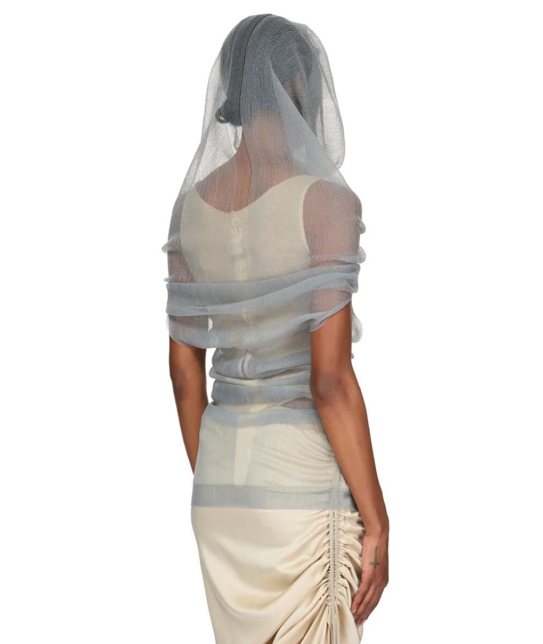 RICK OWENS Серая полиэстеровая блузы, фото 4