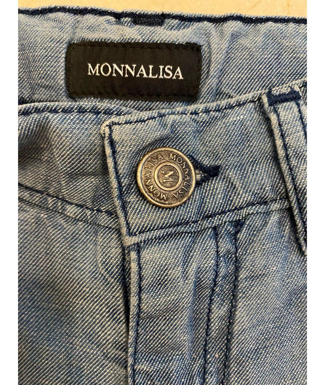 MONNALISA Синие хлопковые брюки и шорты, фото 3