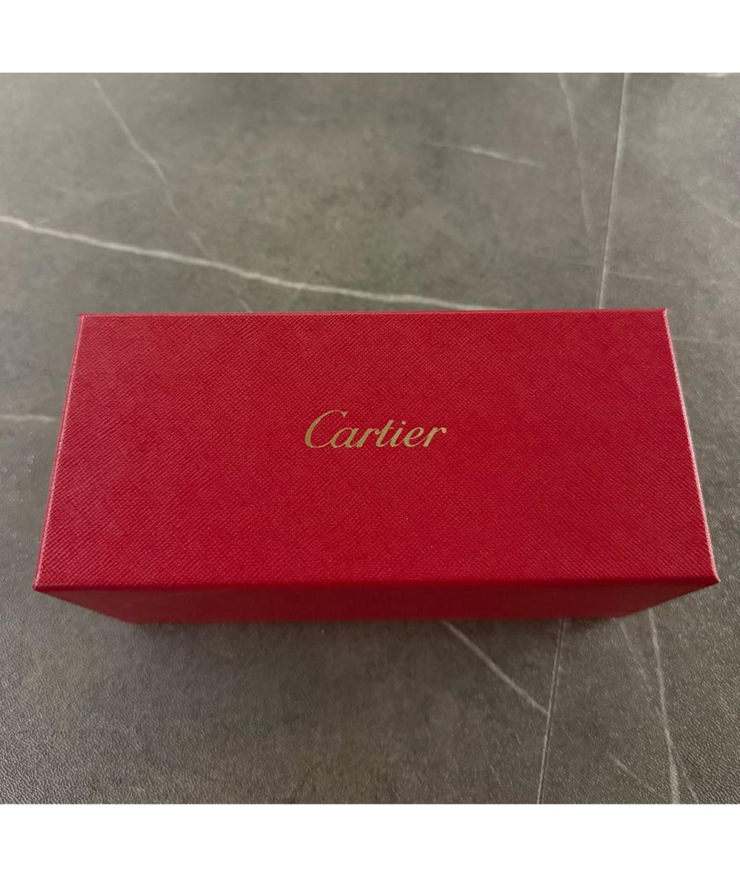 CARTIER Коричневые металлические солнцезащитные очки, фото 6