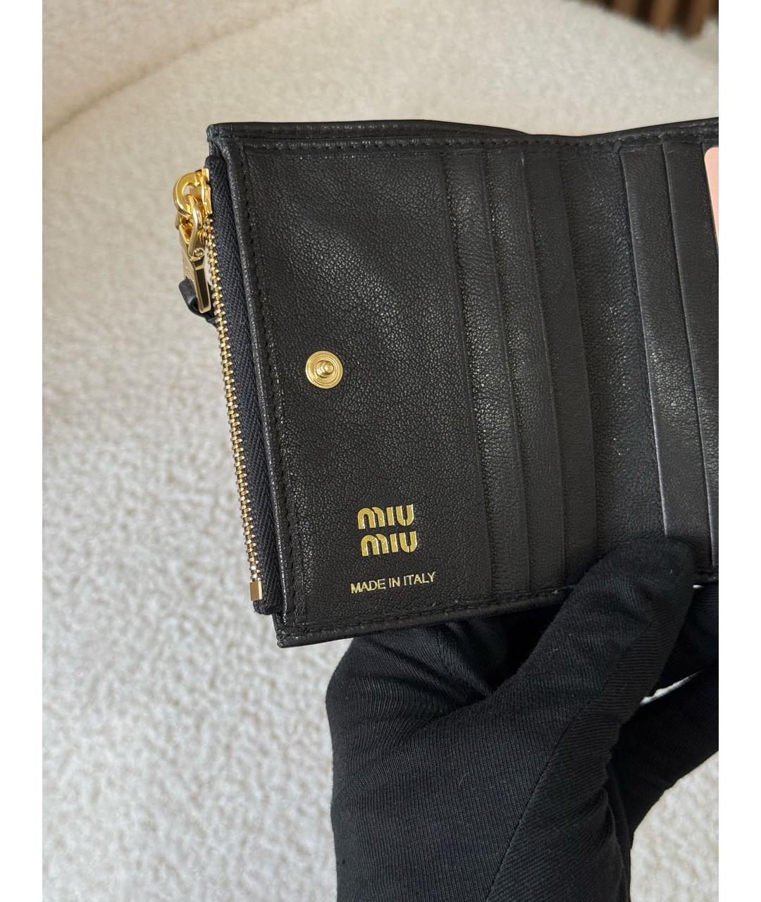 MIU MIU Черный кожаный кошелек, фото 5