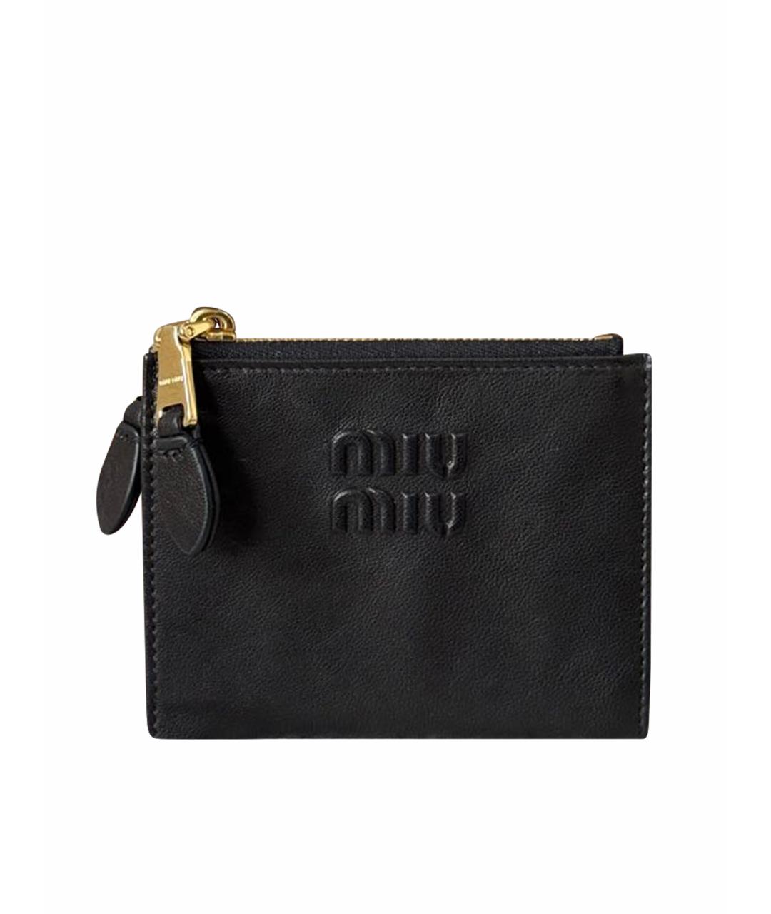 MIU MIU Черный кожаный кошелек, фото 6