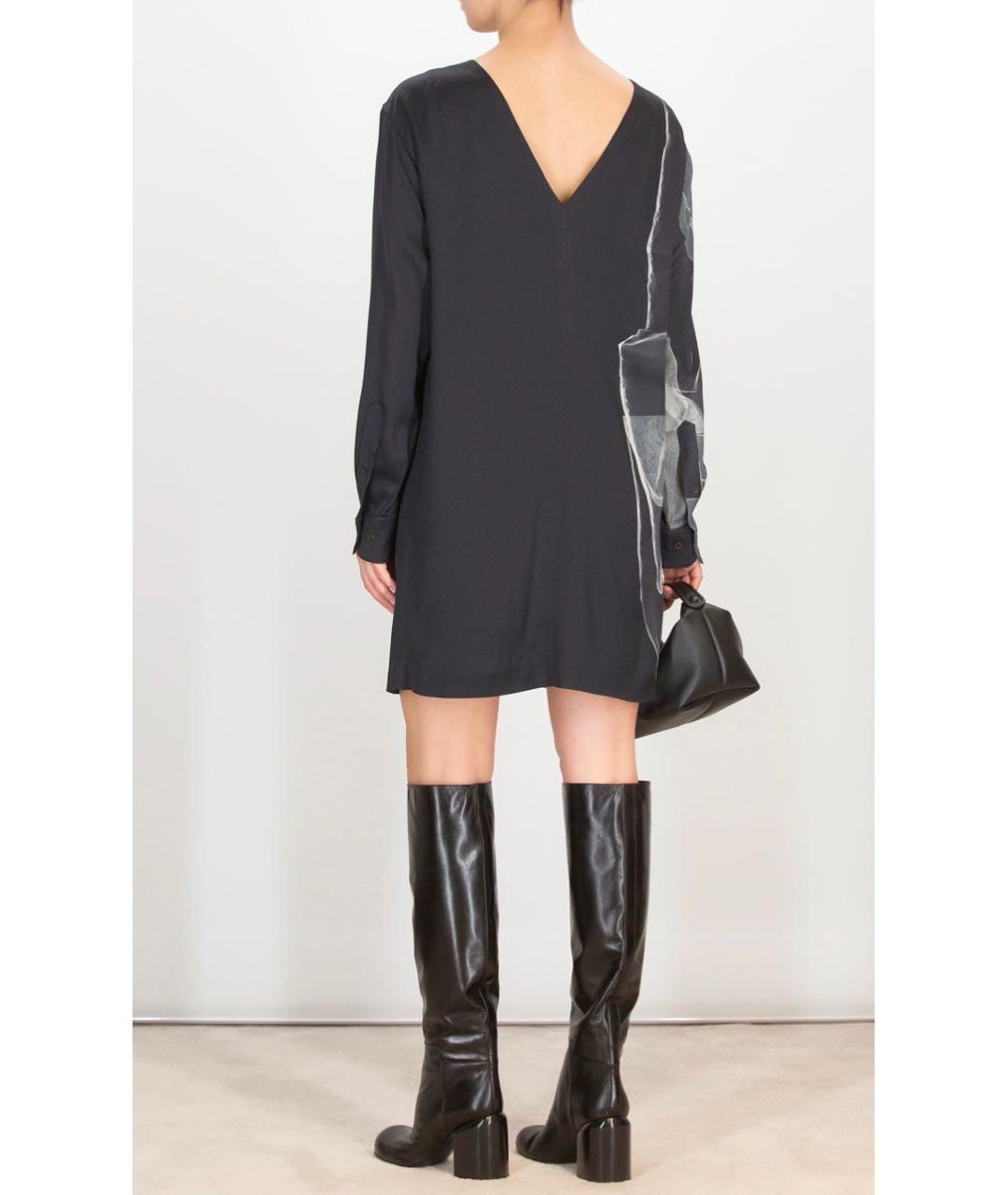 DRIES VAN NOTEN Черное вискозное повседневное платье, фото 4