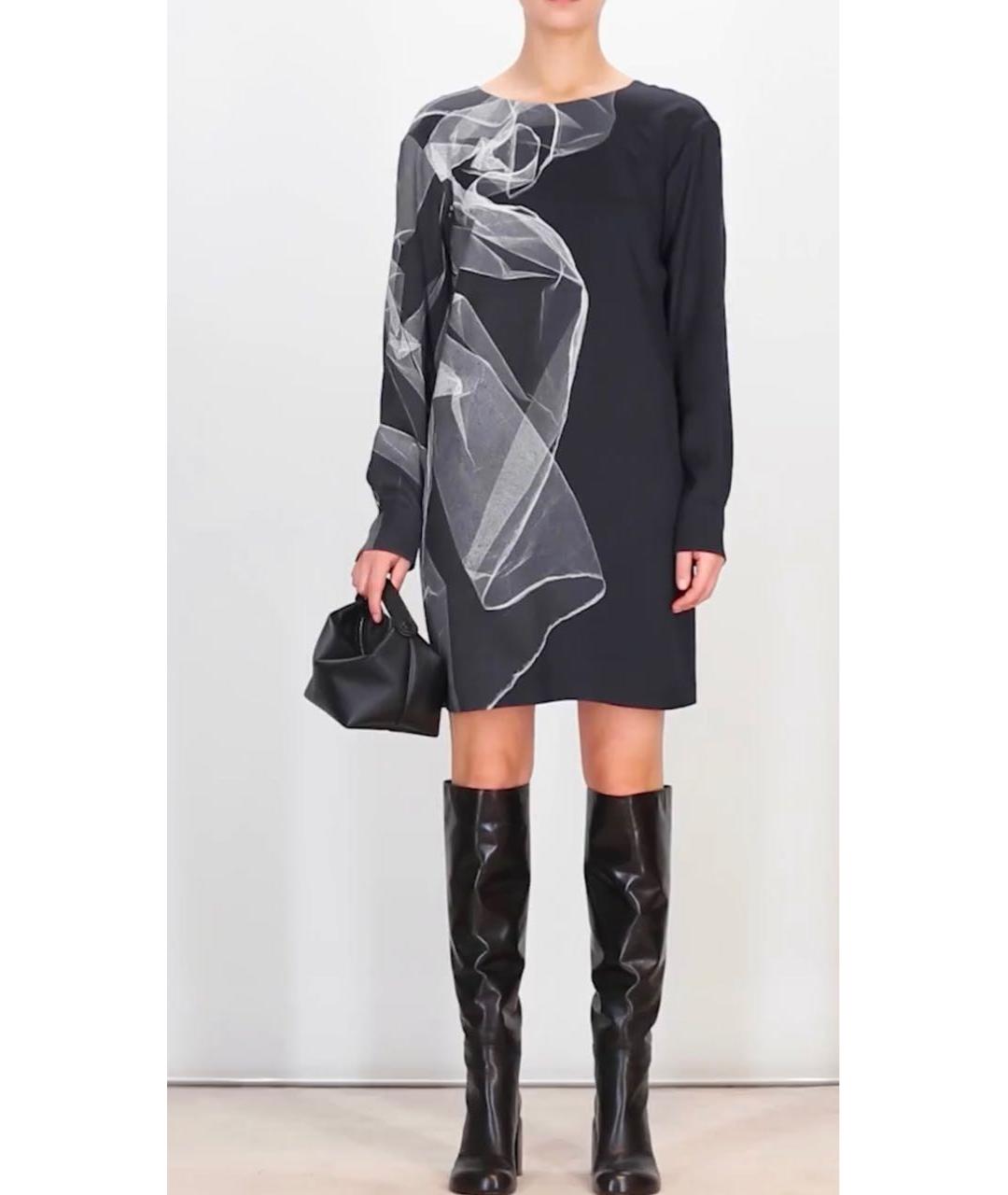 DRIES VAN NOTEN Черное вискозное повседневное платье, фото 6