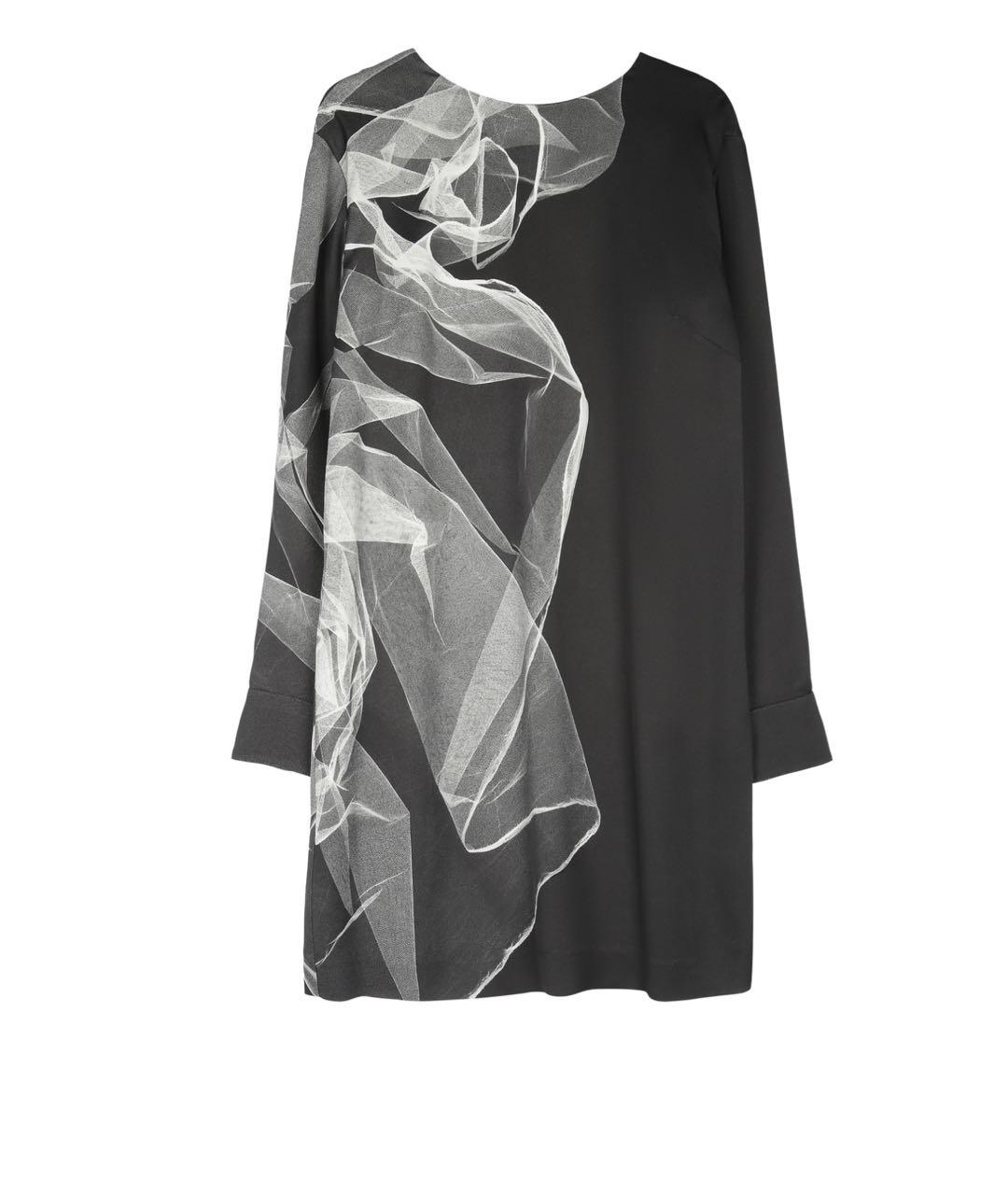 DRIES VAN NOTEN Черное вискозное повседневное платье, фото 1