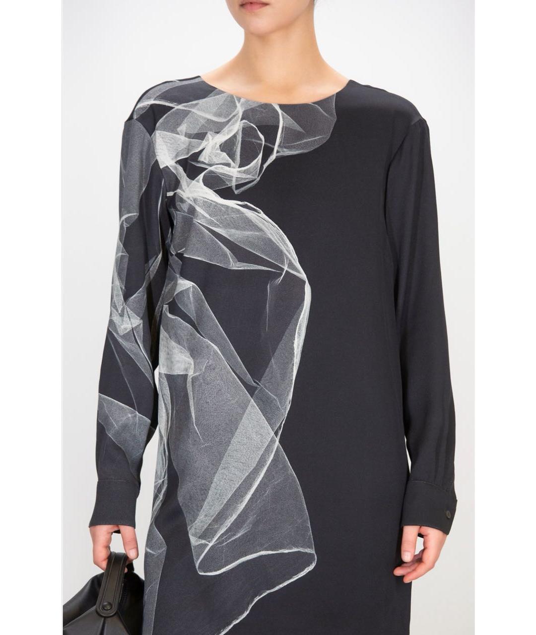 DRIES VAN NOTEN Черное вискозное повседневное платье, фото 5