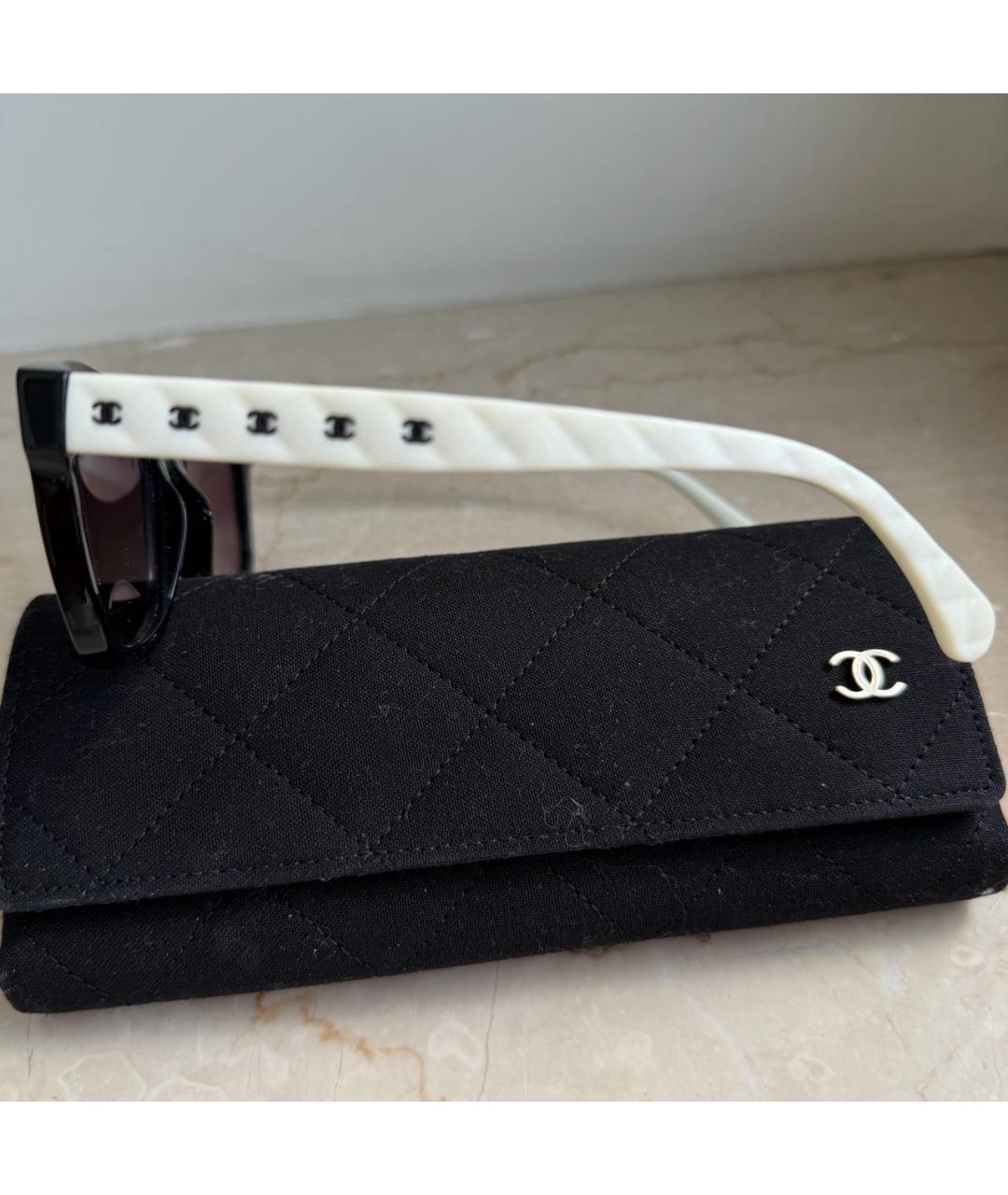 CHANEL Черные пластиковые солнцезащитные очки, фото 4