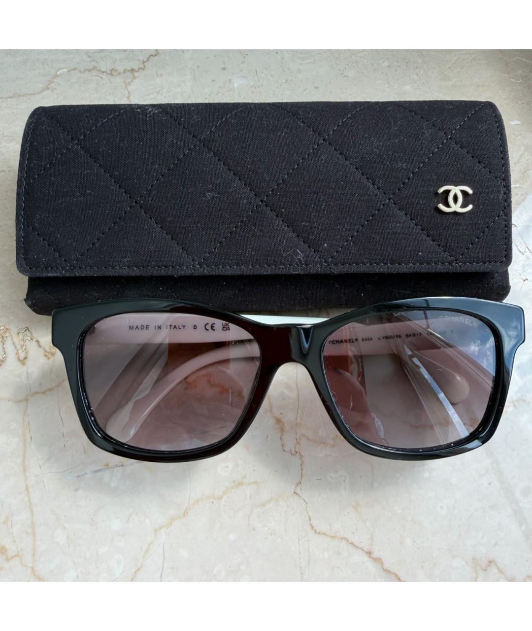 CHANEL Черные пластиковые солнцезащитные очки, фото 5