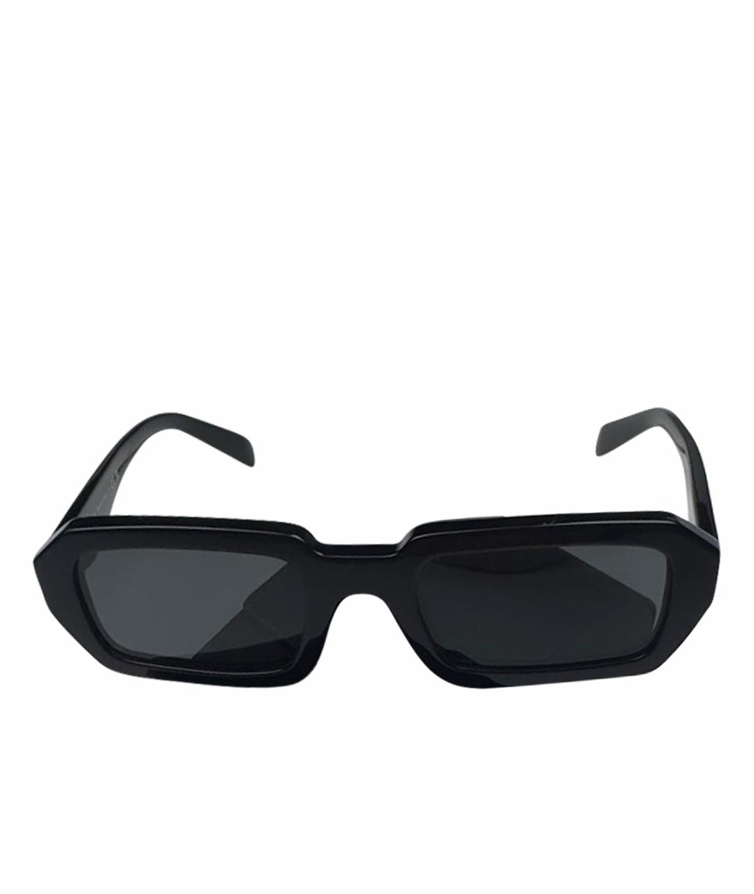 PRADA Черные пластиковые солнцезащитные очки, фото 1