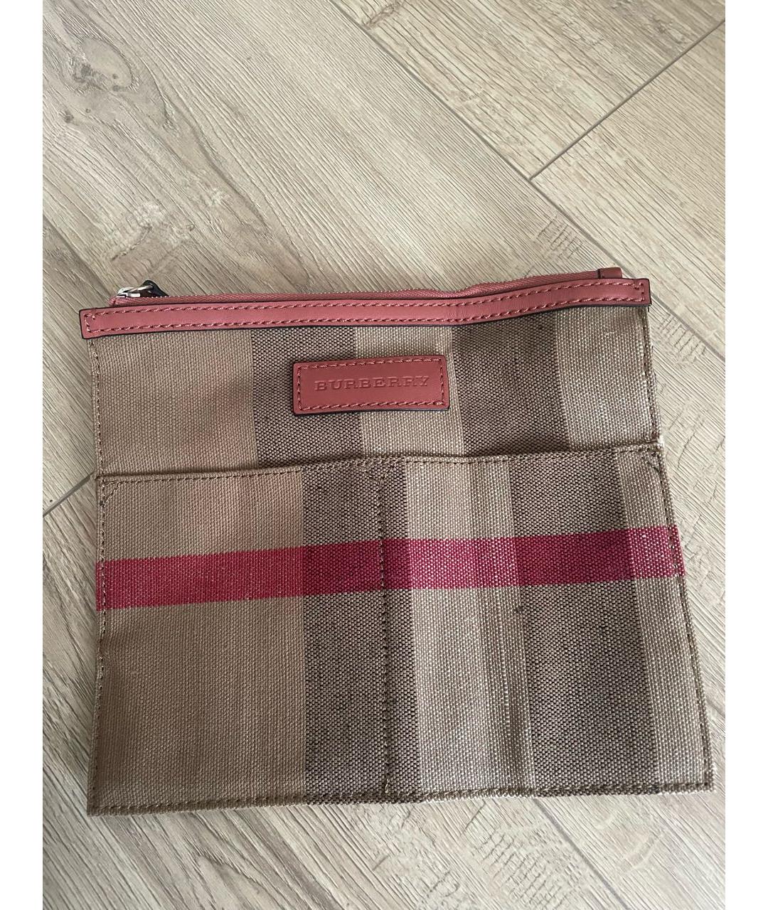 BURBERRY Бежевая кожаная сумка тоут, фото 7