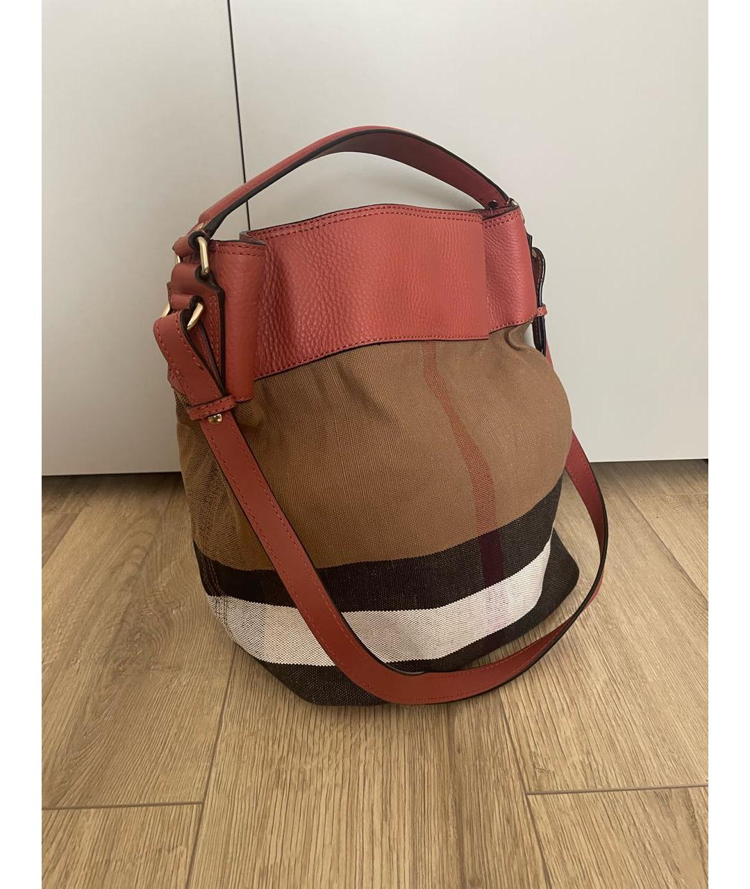 BURBERRY Бежевая кожаная сумка тоут, фото 2