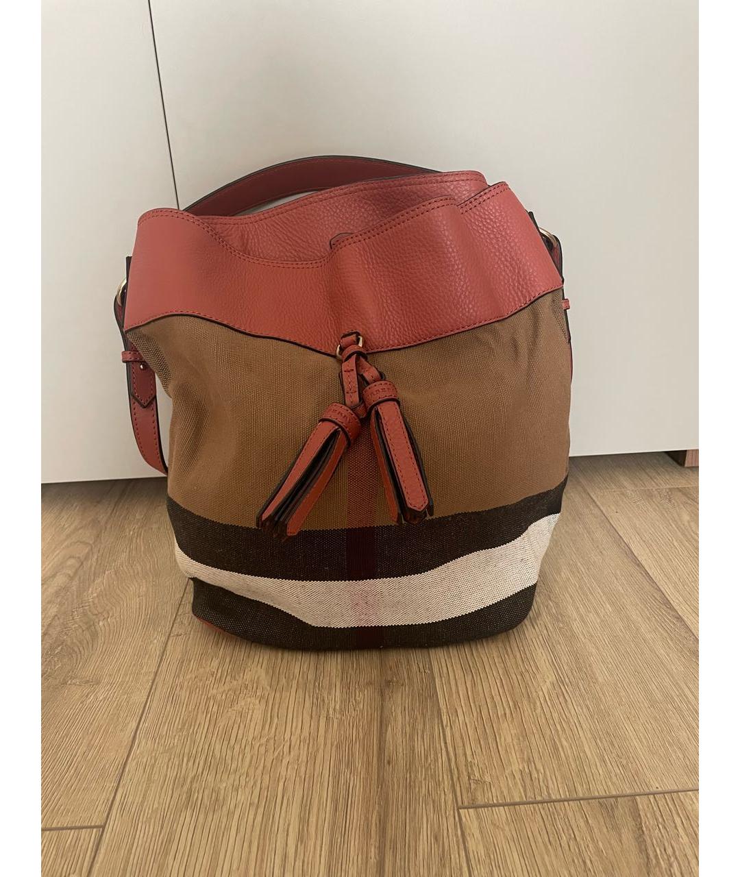 BURBERRY Бежевая кожаная сумка тоут, фото 1