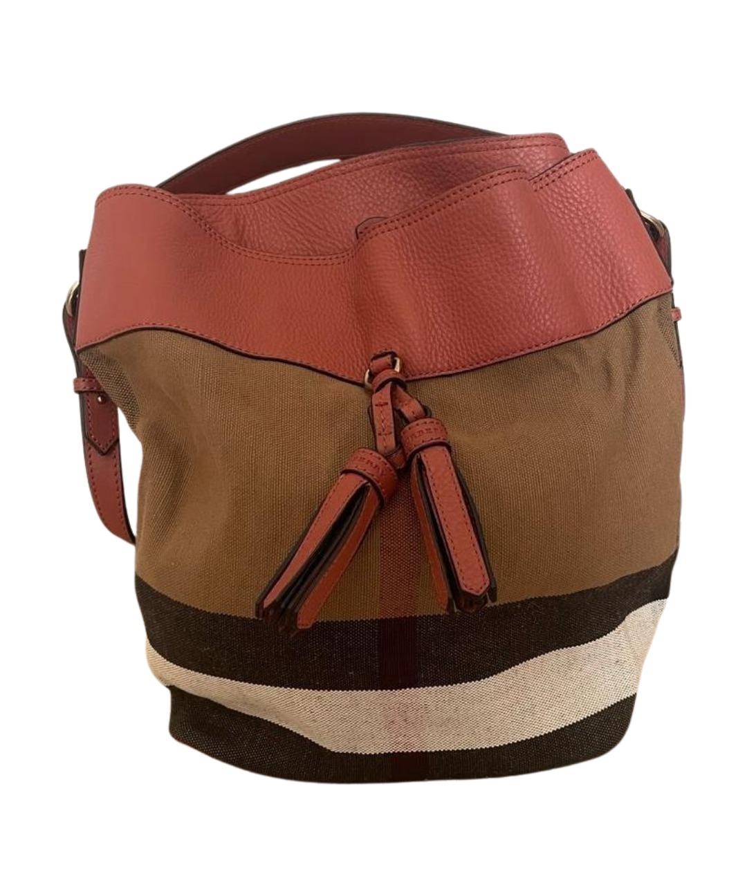 BURBERRY Бежевая кожаная сумка тоут, фото 1