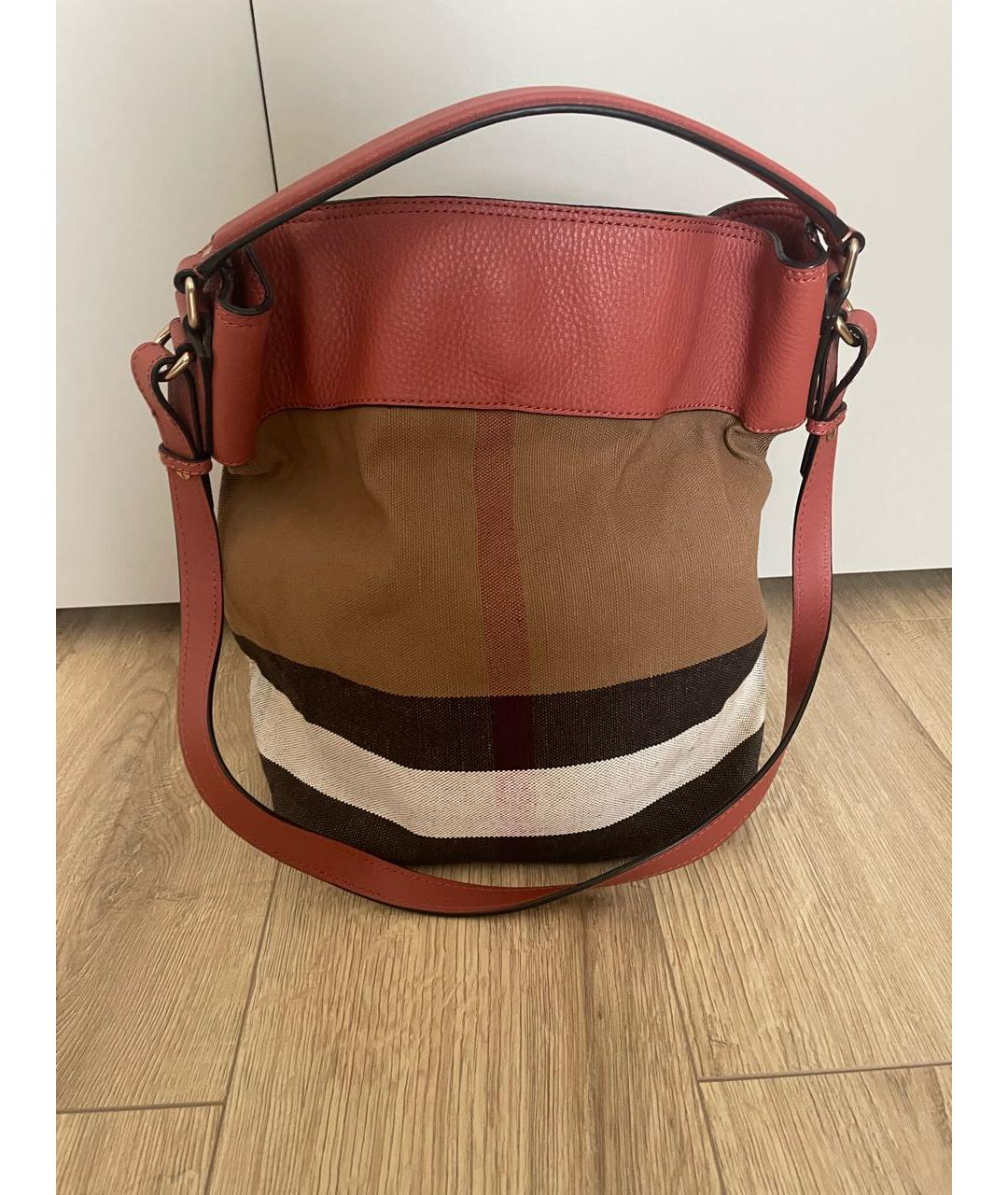 BURBERRY Бежевая кожаная сумка тоут, фото 3