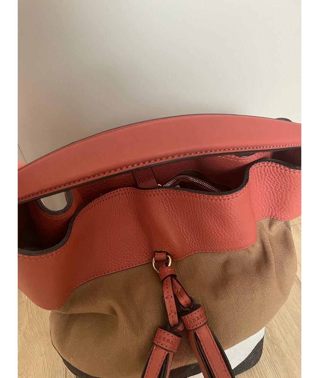 BURBERRY Бежевая кожаная сумка тоут, фото 4