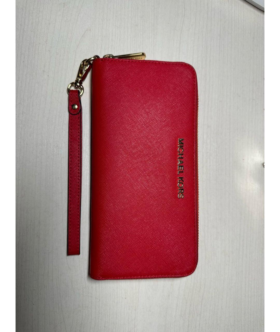MICHAEL KORS Красный кожаный кошелек, фото 2