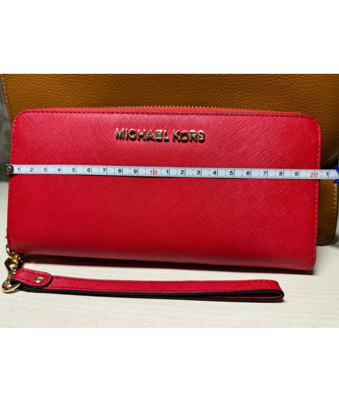 MICHAEL KORS Красный кожаный кошелек, фото 7