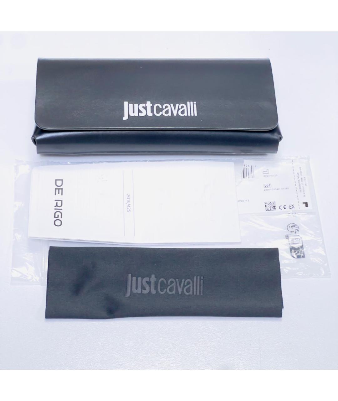 JUST CAVALLI Черные пластиковые солнцезащитные очки, фото 4