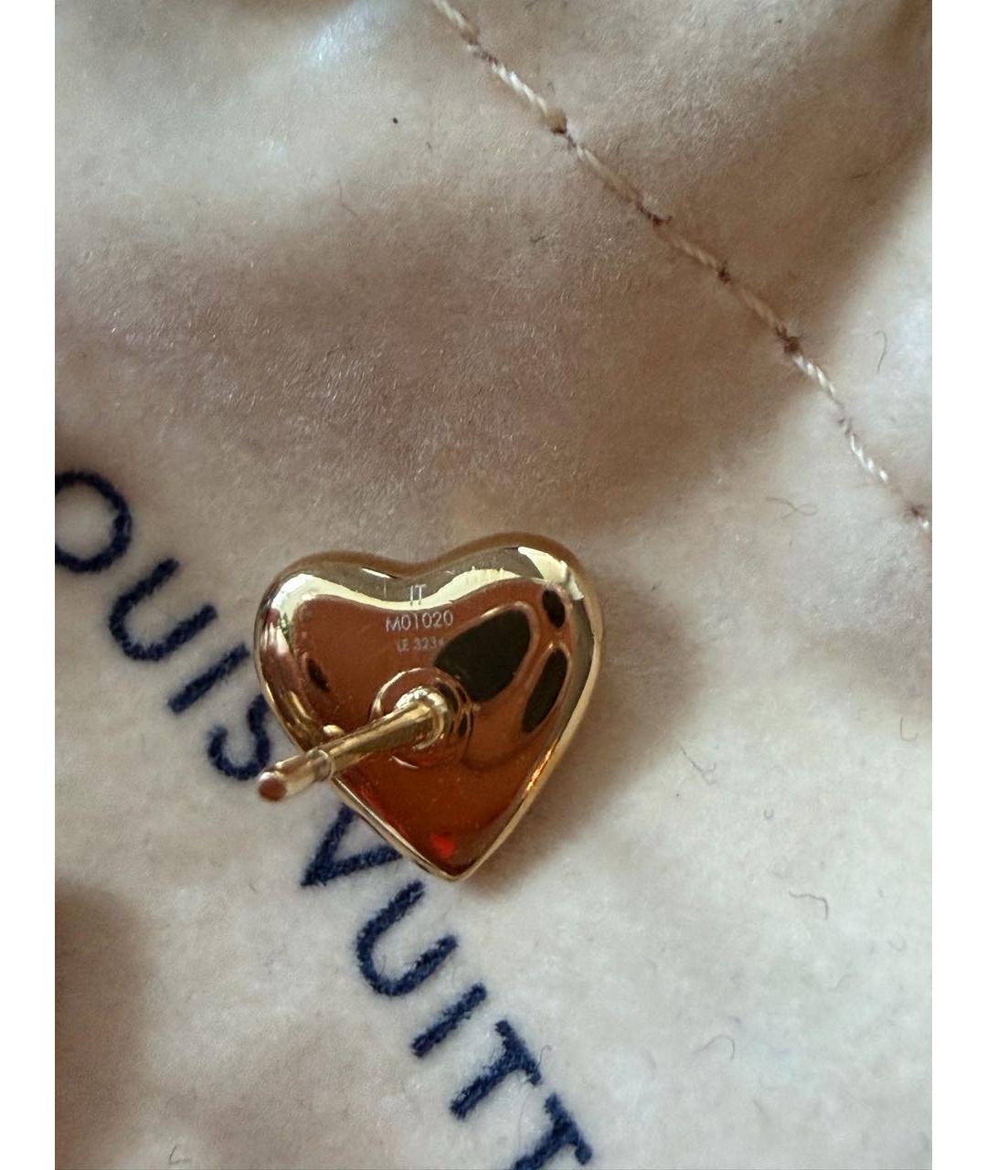 LOUIS VUITTON Золотые латунные серьги, фото 8