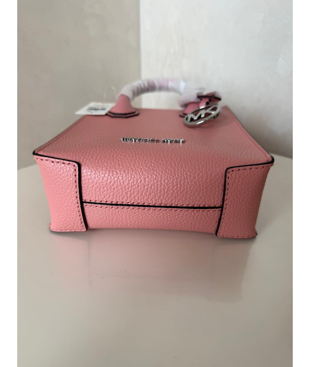 MICHAEL KORS Розовая кожаная сумка через плечо, фото 5