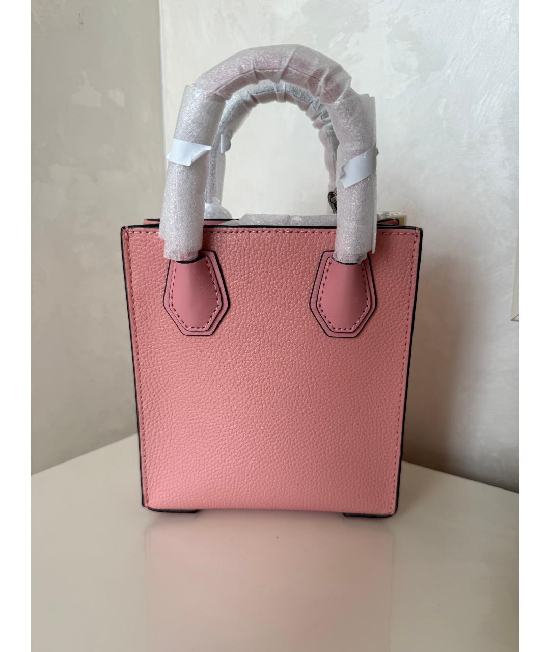 MICHAEL KORS Розовая кожаная сумка через плечо, фото 3