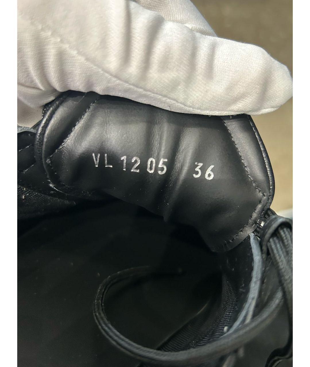LOUIS VUITTON Черные кожаные кроссовки, фото 8