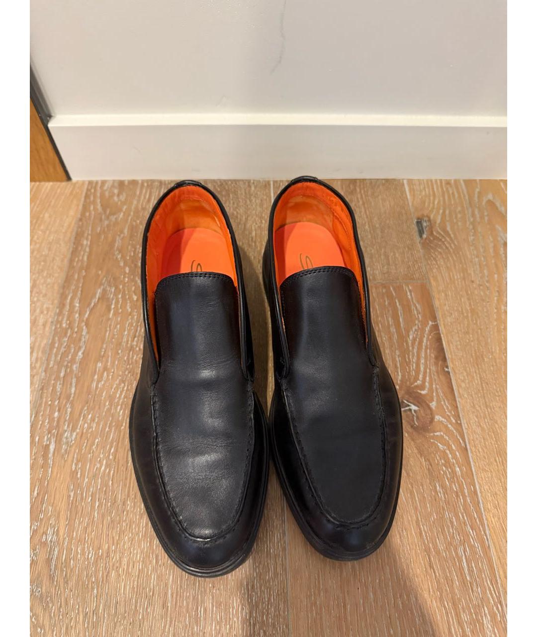 SANTONI Черные кожаные лоферы, фото 3