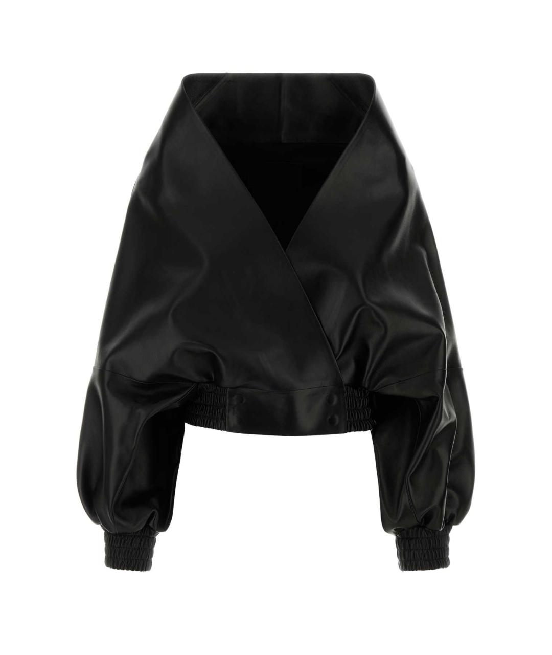 BALENCIAGA Черная кожаная куртка, фото 1