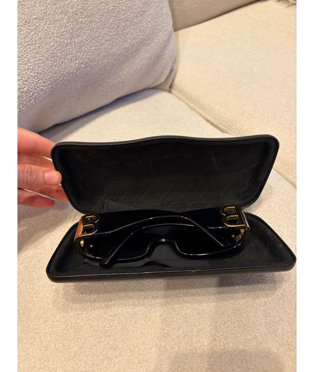 BALENCIAGA Черные пластиковые солнцезащитные очки, фото 4