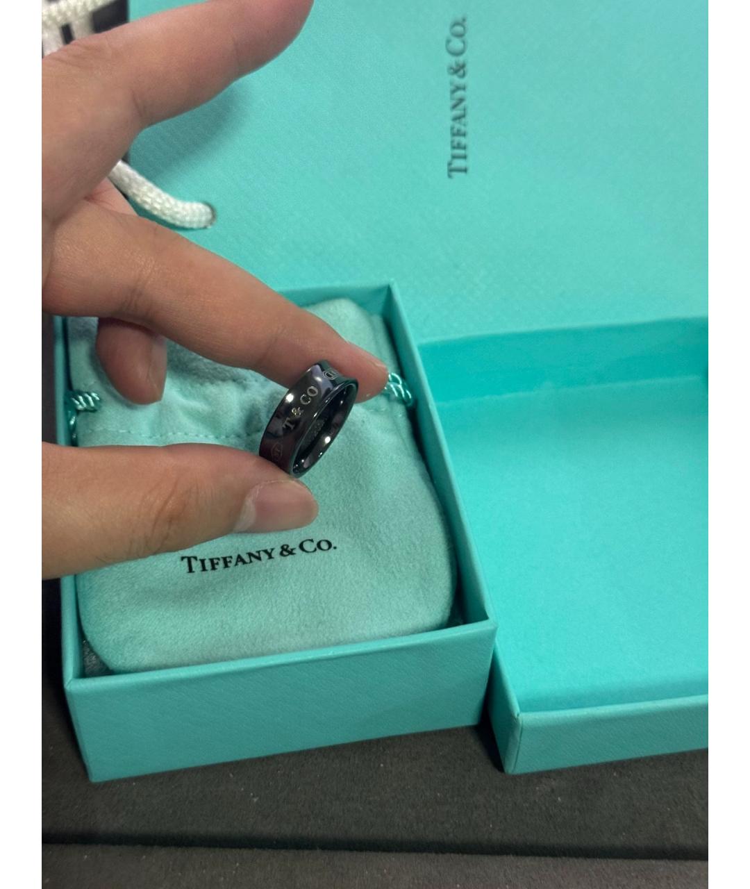 TIFFANY&CO Черное металлическое кольцо, фото 3
