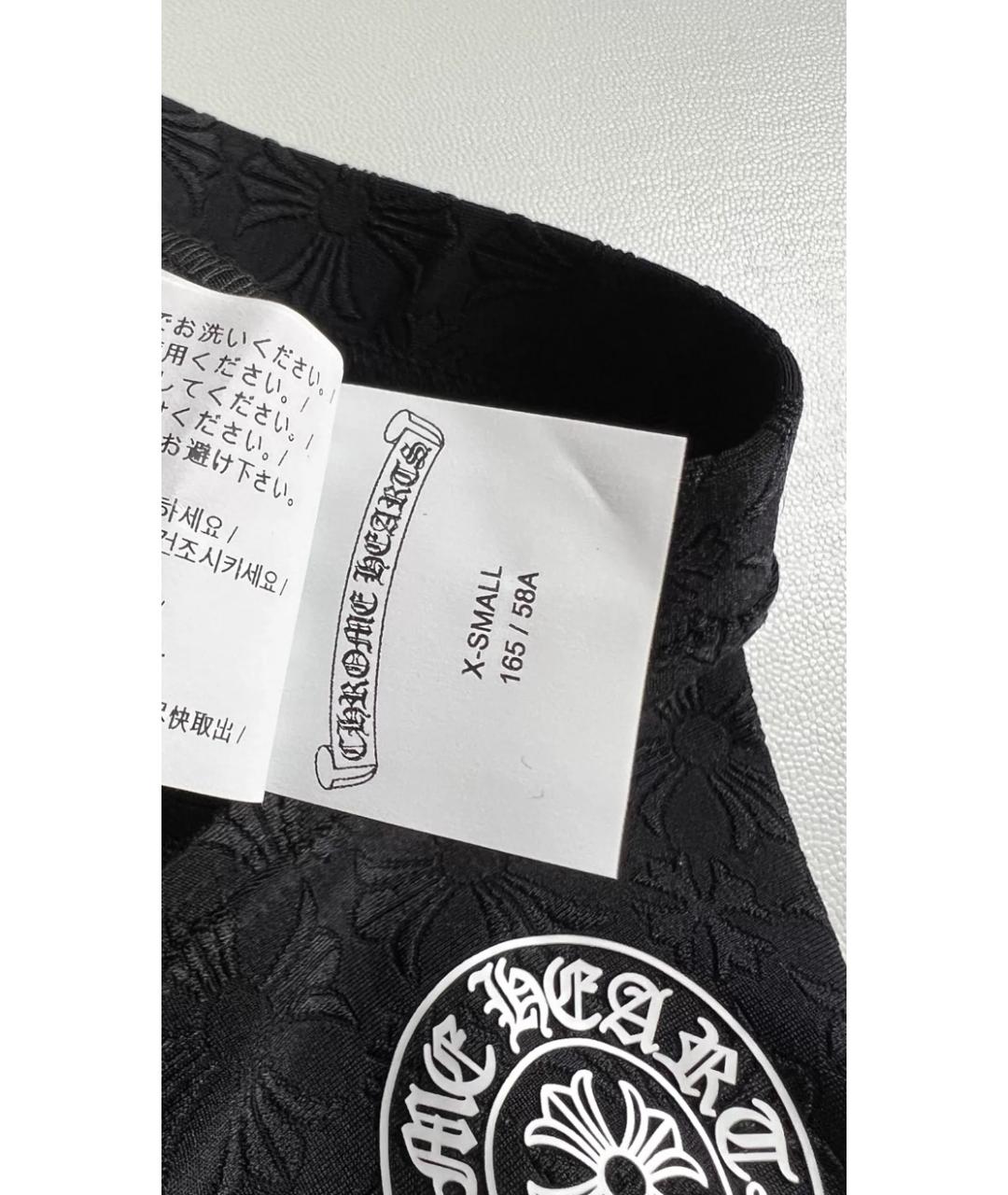 CHROME HEARTS Черные леггинсы и велосипедки, фото 3