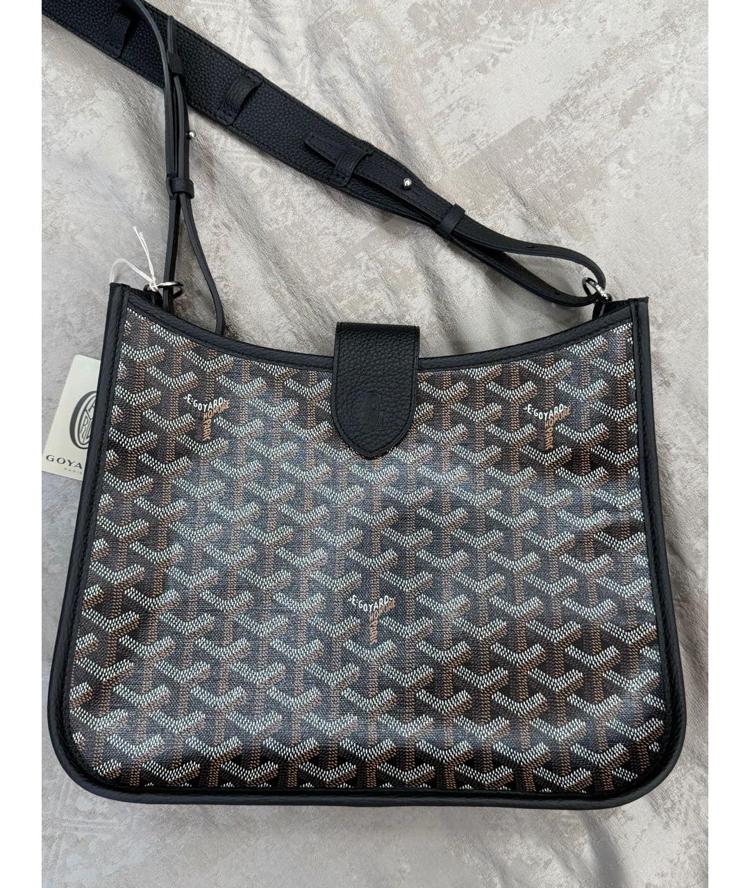 GOYARD Черная кожаная сумка через плечо, фото 2