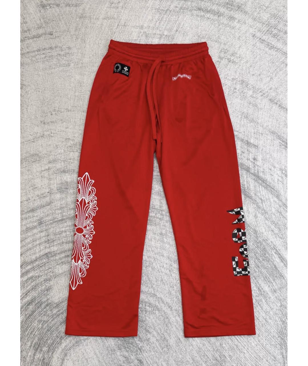 CHROME HEARTS Красные повседневные брюки, фото 4