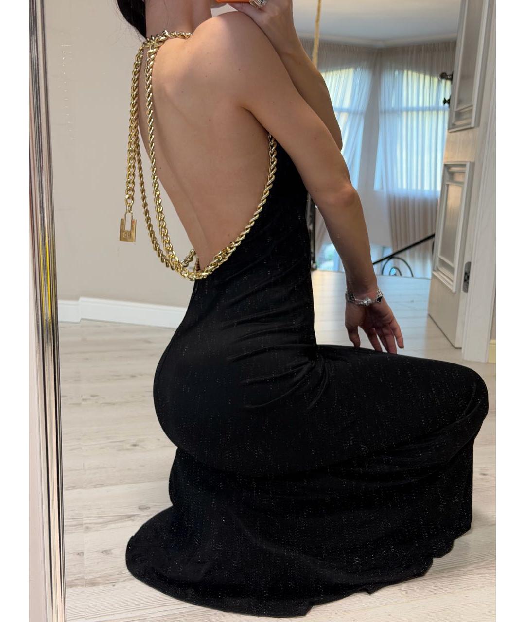 ELISABETTA FRANCHI Черное вечернее платье, фото 4