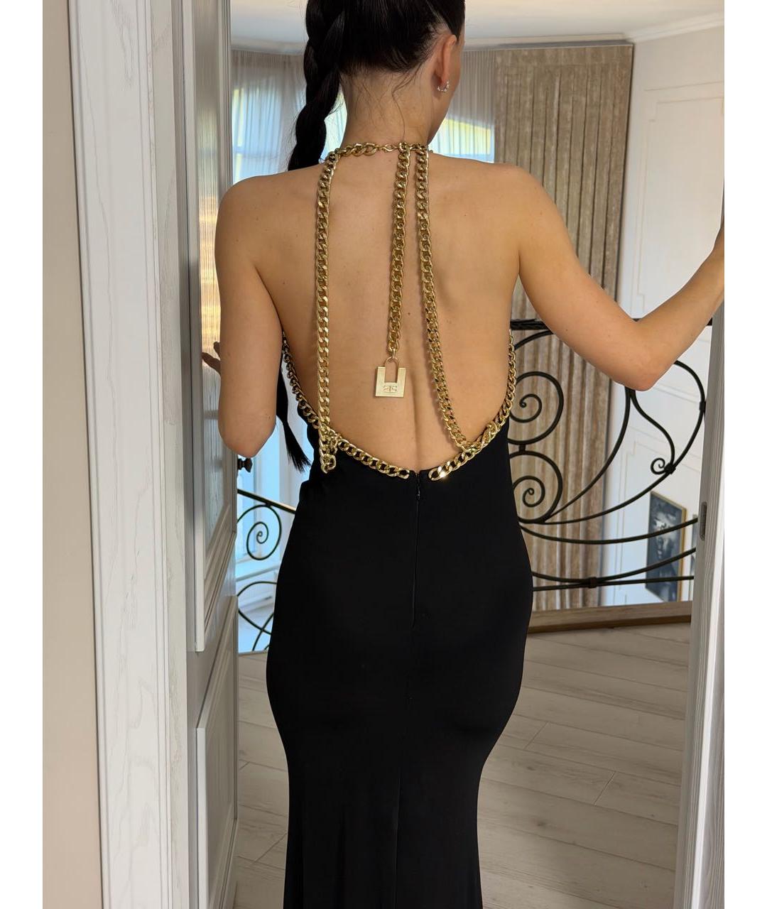 ELISABETTA FRANCHI Черное вечернее платье, фото 5