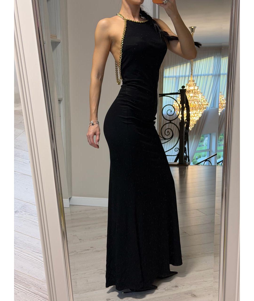 ELISABETTA FRANCHI Черное вечернее платье, фото 8