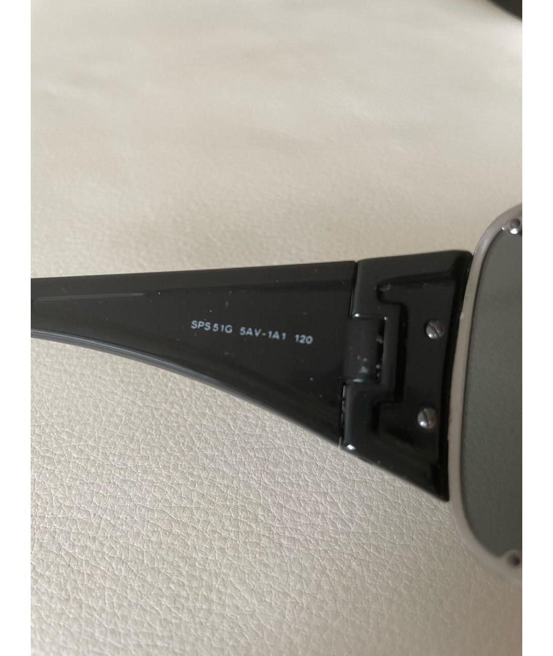 PRADA Черные пластиковые солнцезащитные очки, фото 5