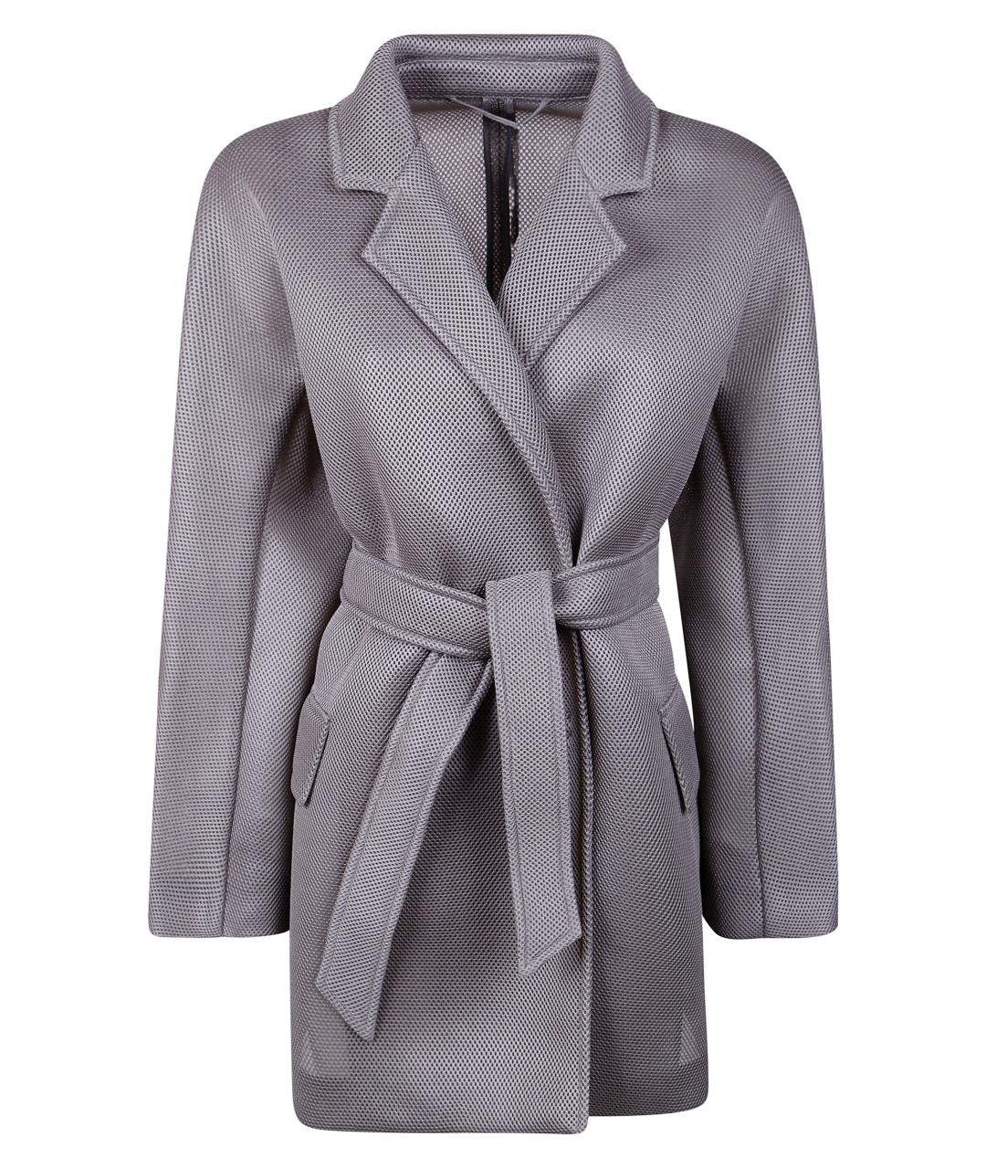 MAX MARA Серое полиэстеровое пальто, фото 1