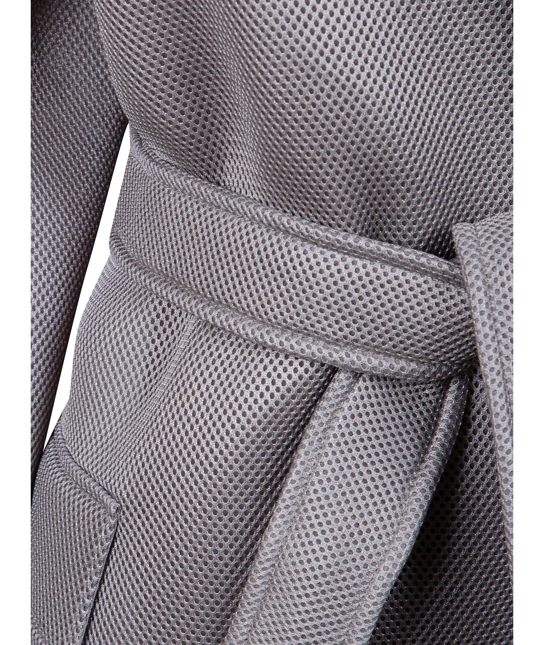MAX MARA Серое полиэстеровое пальто, фото 3