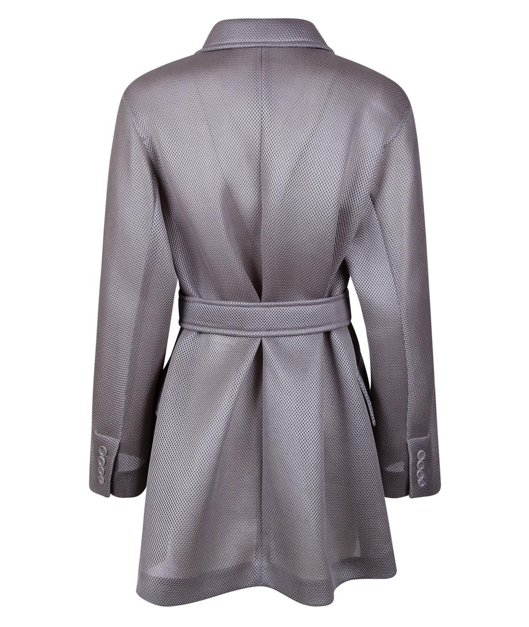 MAX MARA Серое полиэстеровое пальто, фото 2