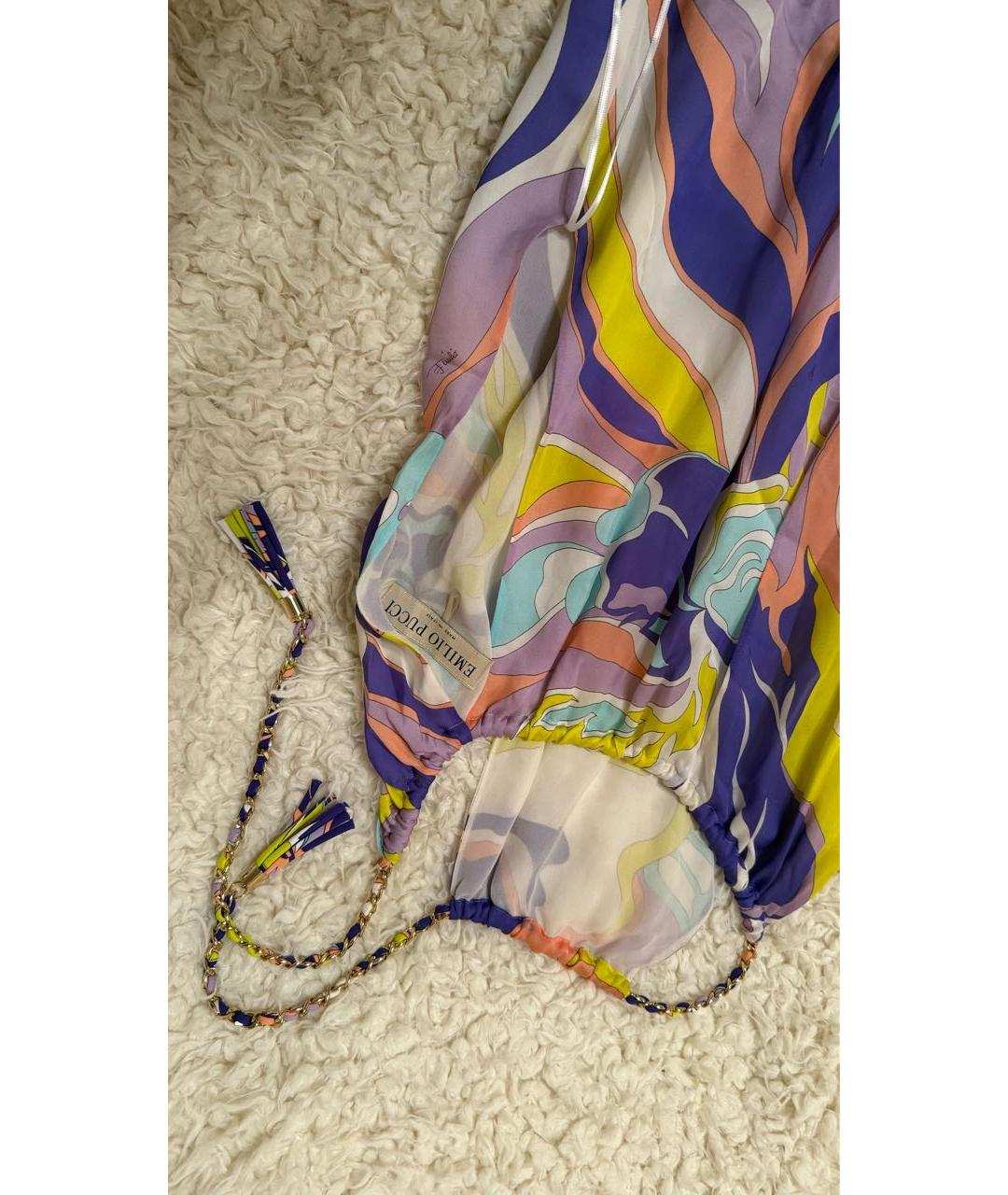 EMILIO PUCCI Мульти шелковый сарафан, фото 7