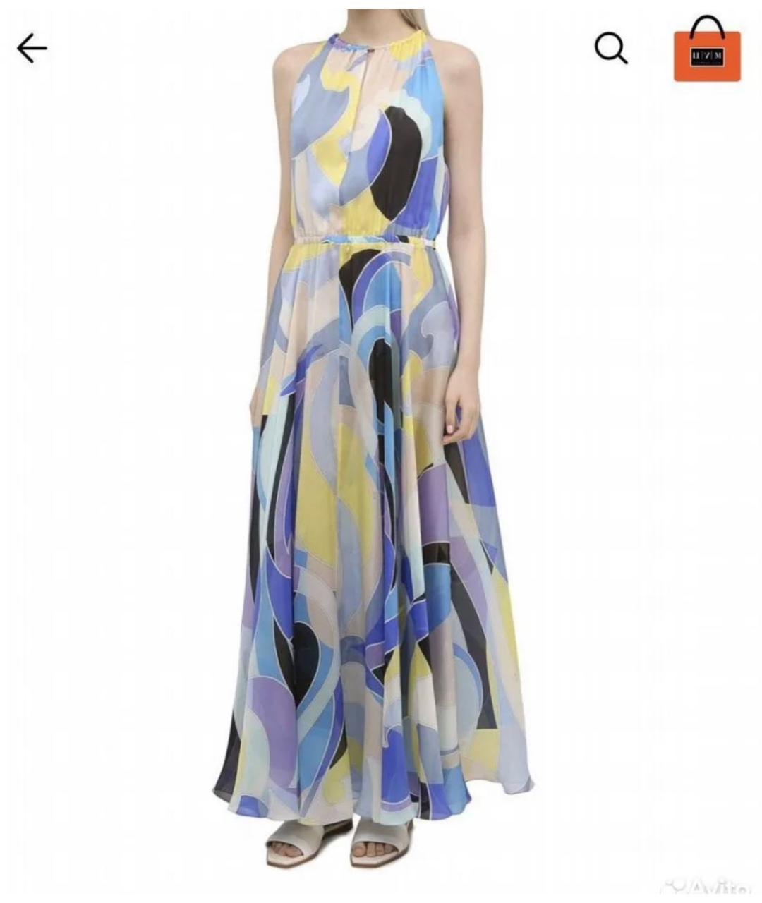 EMILIO PUCCI Мульти шелковый сарафан, фото 1