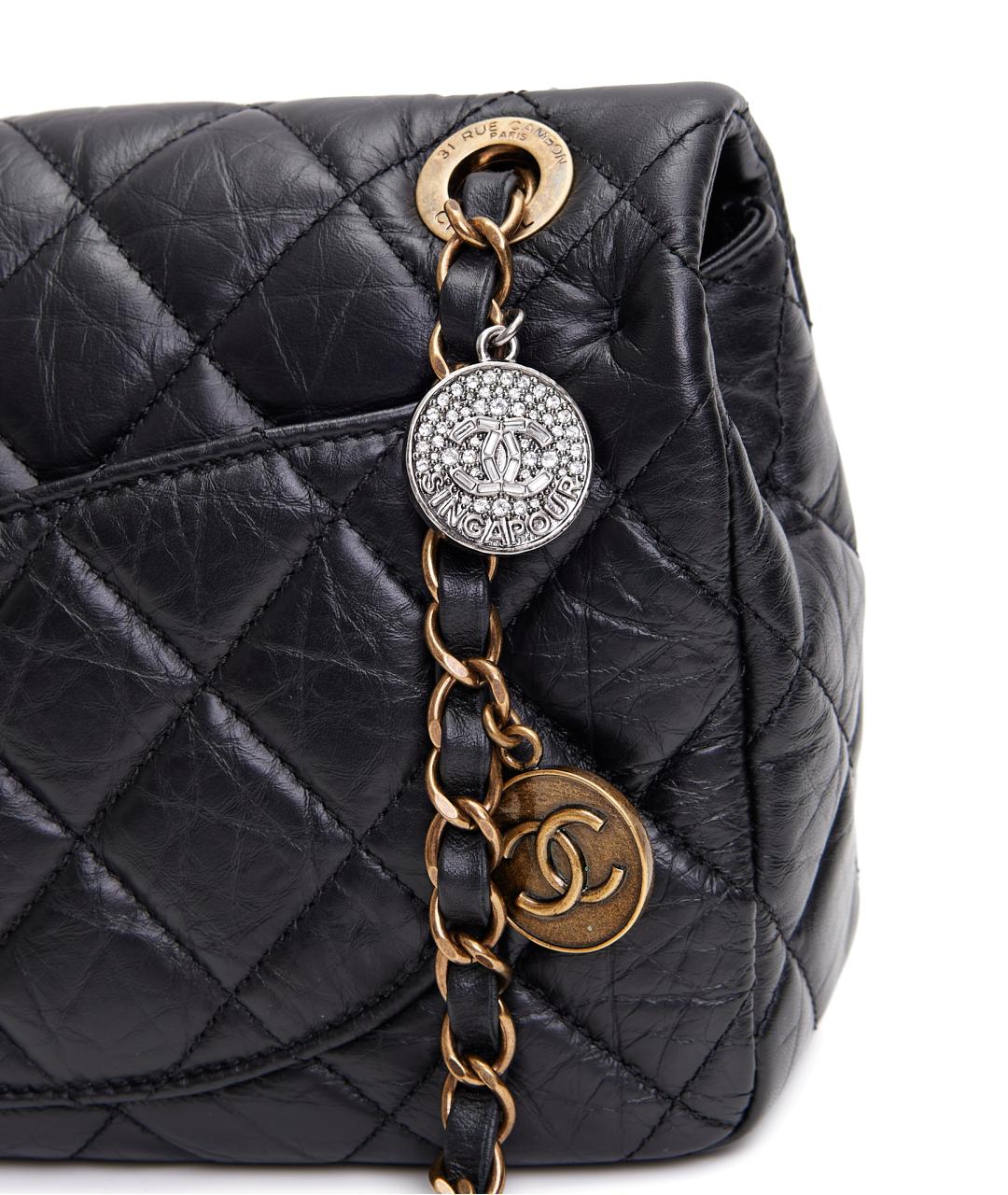 CHANEL Черная кожаная сумка через плечо, фото 6